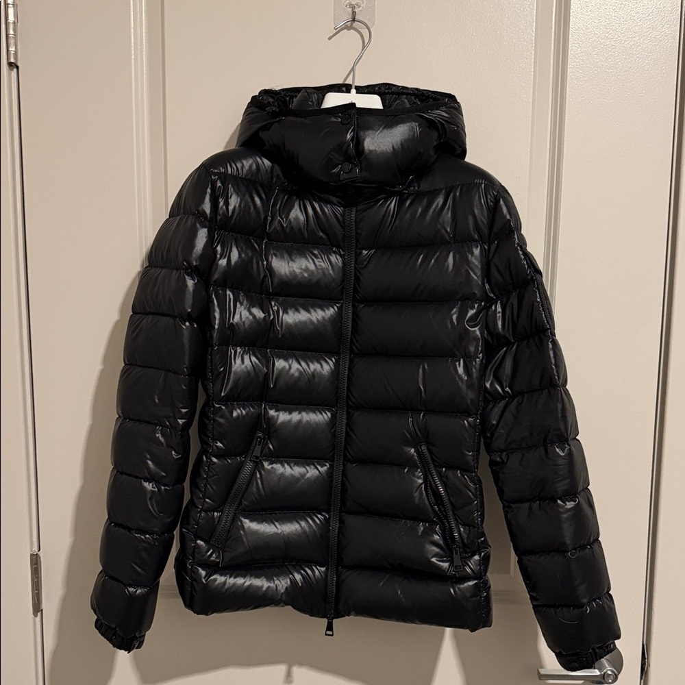 Moncler Black Puffer Jacket with Hood